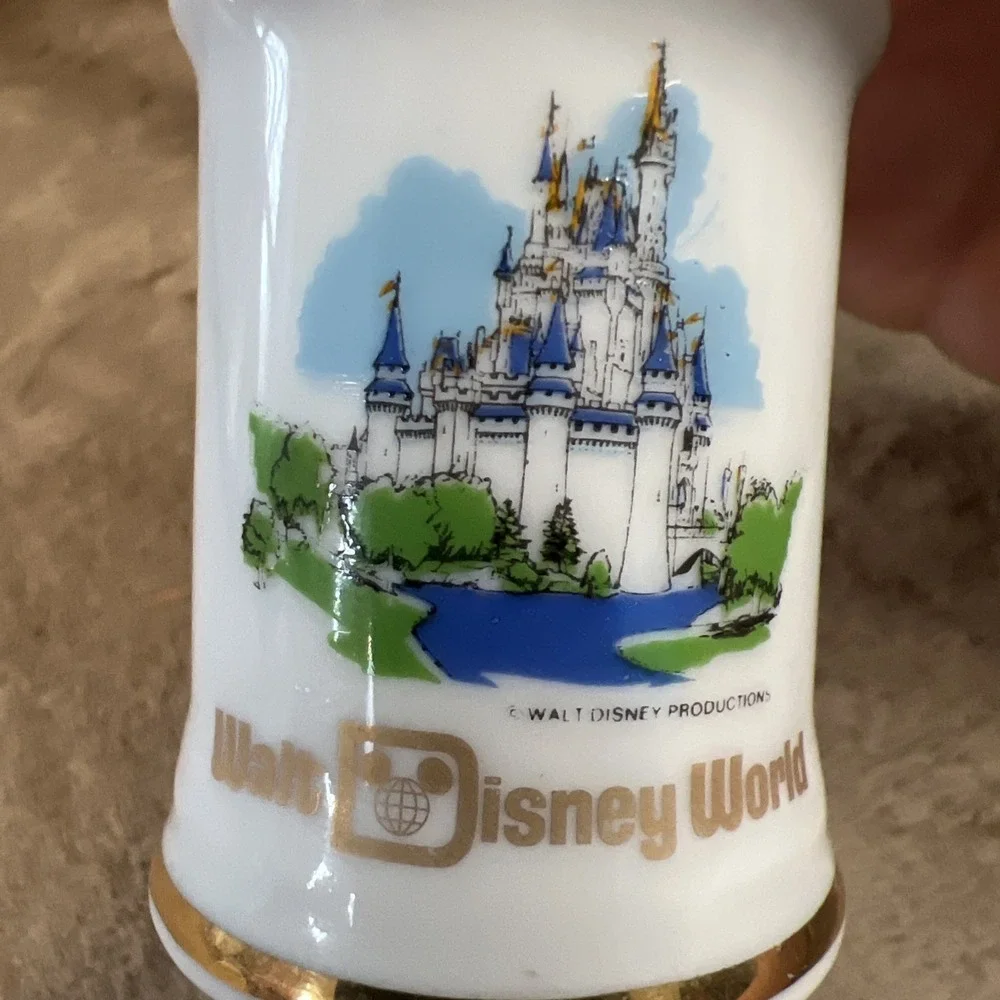 Vintage Walt Disney Productions Disney World Ceramic Salt and Pepper Shakers Set